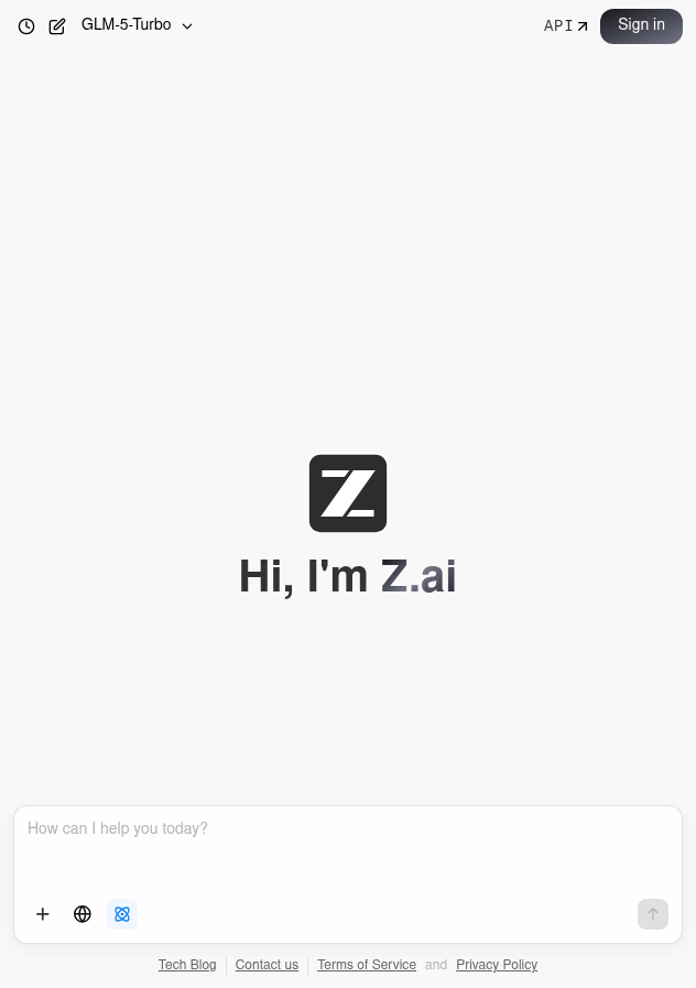 Chat Z.AI Home